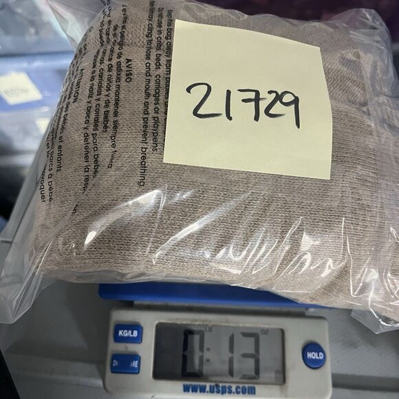 Lands End Womens Wool Blend Cardigan Beige Ruffled Open Front Warm Sweater XL - Picture 10 of 10